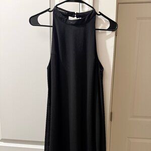 Black halterneck dress